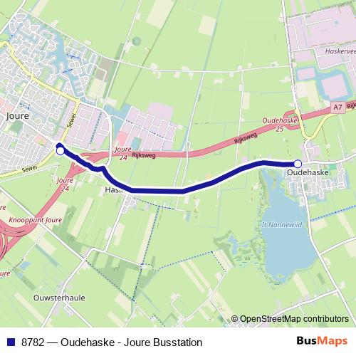 8782 bus Line Map