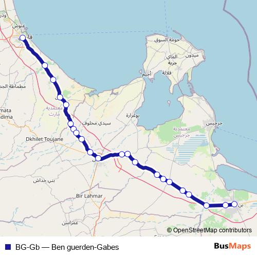 BG-Gb bus Line Map
