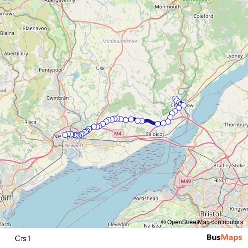 Crs1 bus Line Map