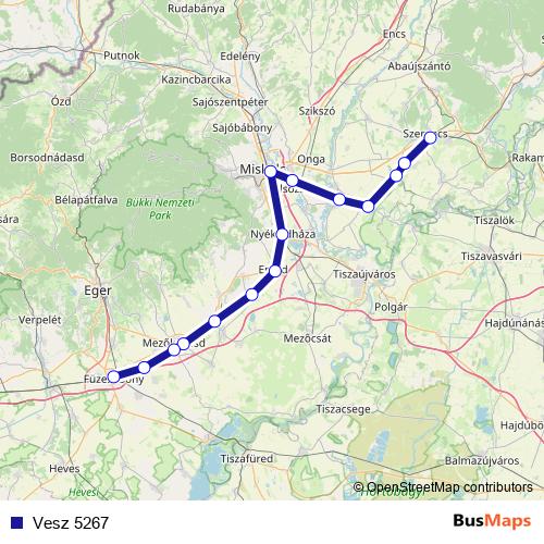 Vesz 5267 rail Line Map