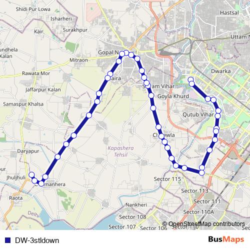 DW-3stldown bus Line Map