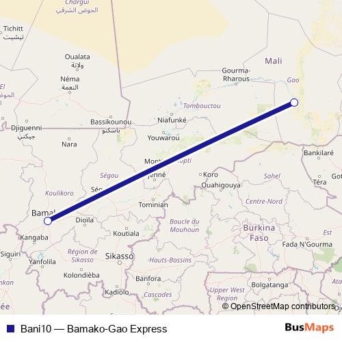 Bani10 bus Line Map