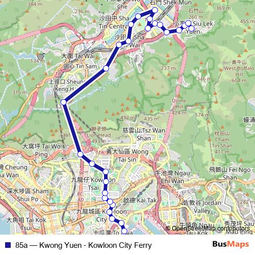 85a bus Line Map