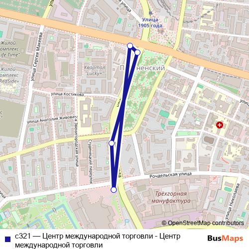 с321 bus Line Map