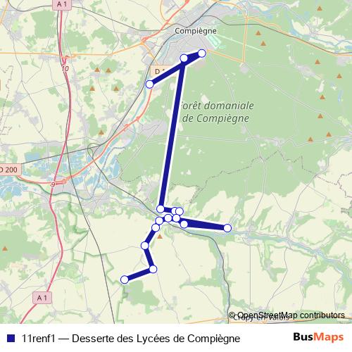 11renf1 bus Line Map