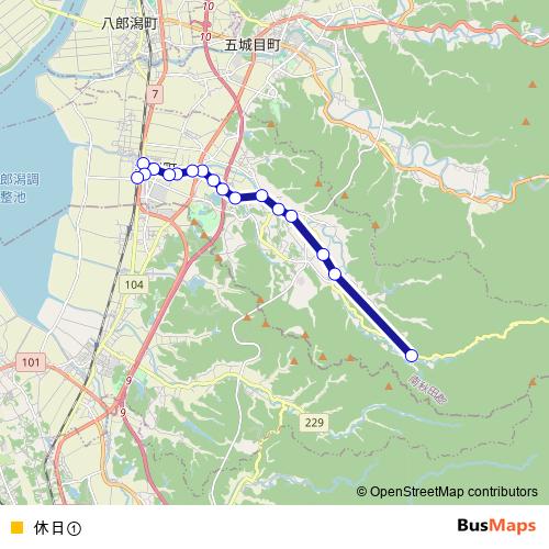 休日① bus Line Map