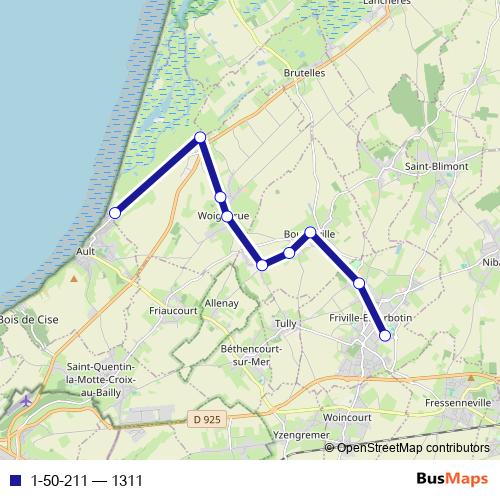 1-50-211 bus Line Map
