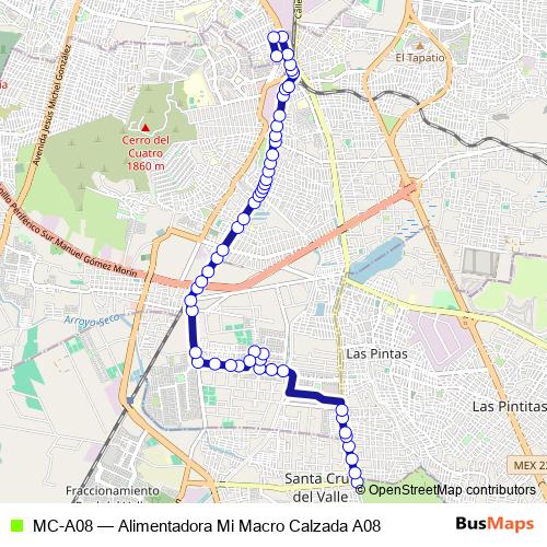 MC-A08 bus Line Map