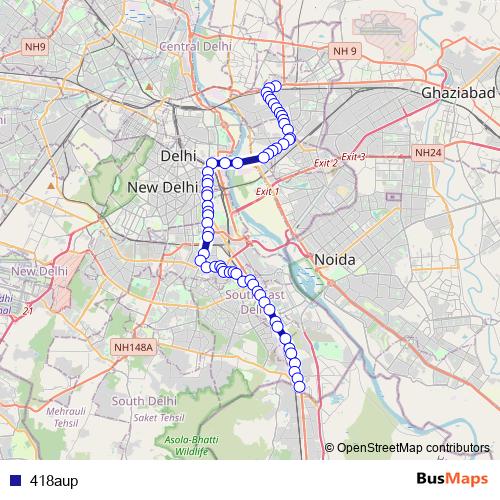 418aup bus Line Map