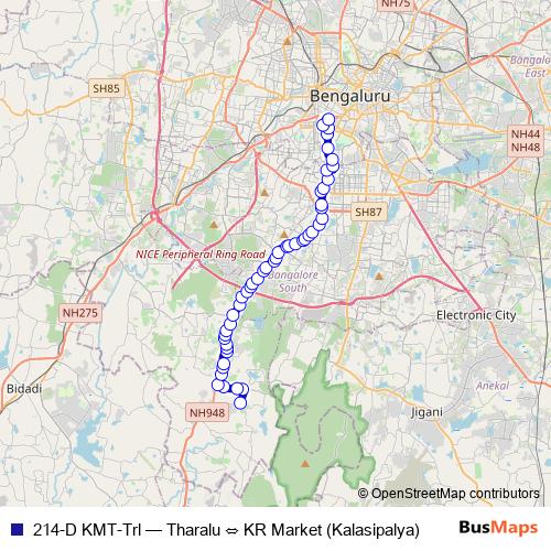 214-D KMT-Trl bus Line Map