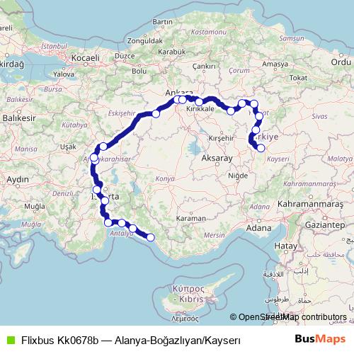 Flixbus Kk0678b bus Line Map