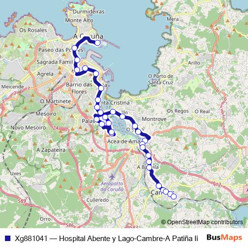 Xg881041 bus Line Map