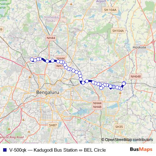 V-500qk bus Line Map
