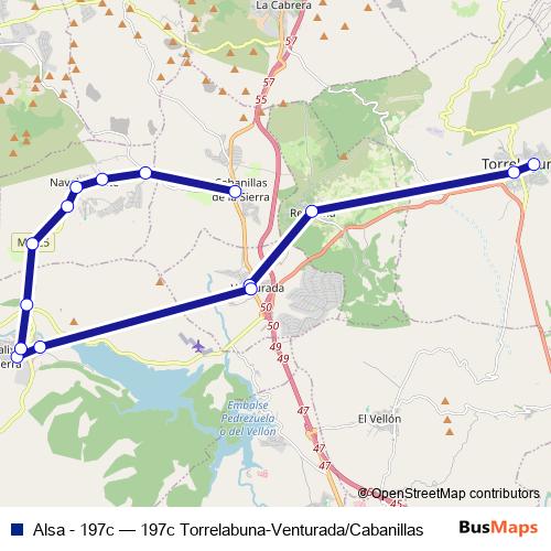 Alsa - 197c bus Line Map
