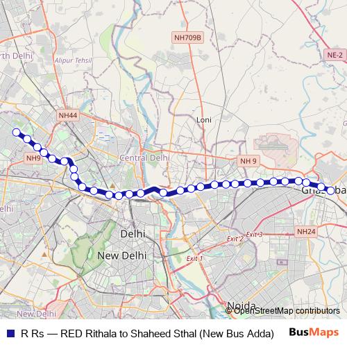 R Rs metro Line Map