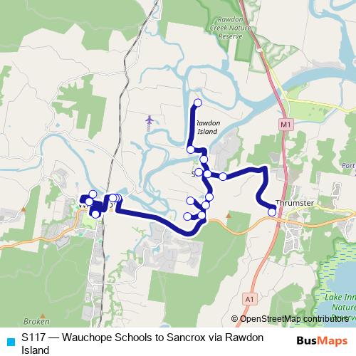 S117 bus Line Map
