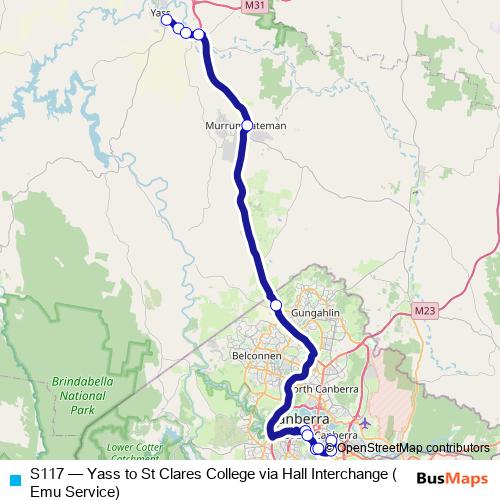 S117 bus Line Map