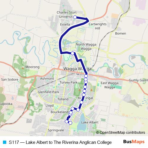 S117 bus Line Map