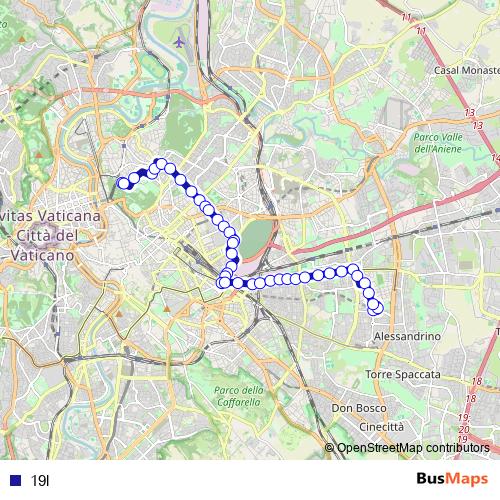 19l bus Line Map