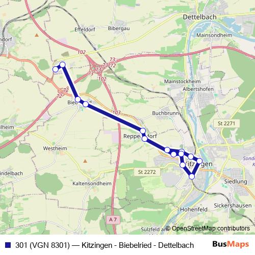 301 (VGN 8301) bus Line Map