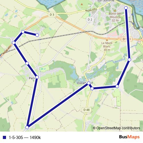 1-5-305 bus Line Map