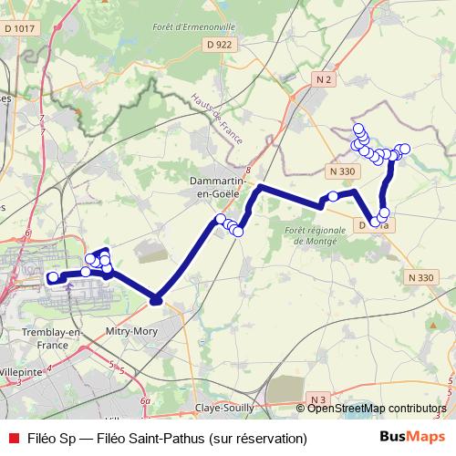 Filéo Sp bus Line Map