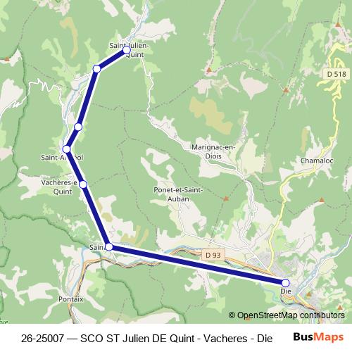 26-25007 bus Line Map