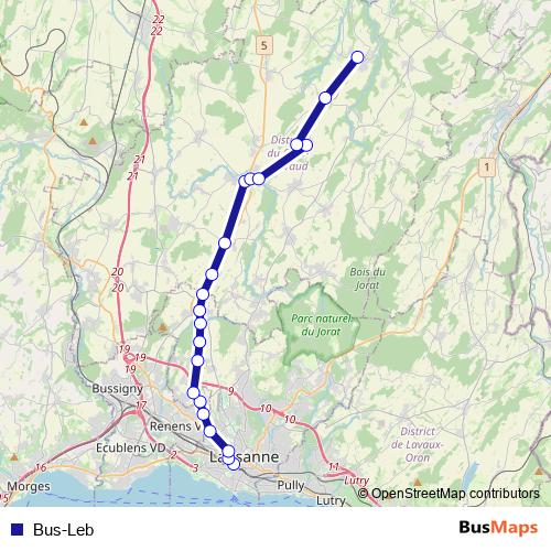 Bus-Leb bus Line Map