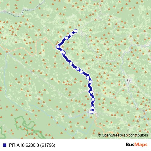 PR A18 6200 3 (61796) bus Line Map
