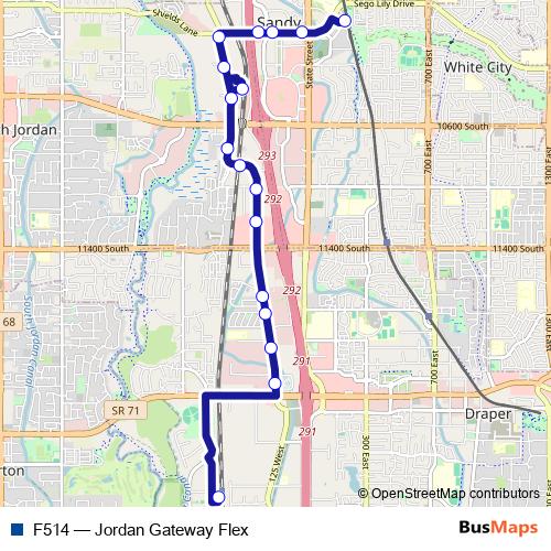 F514 bus Line Map