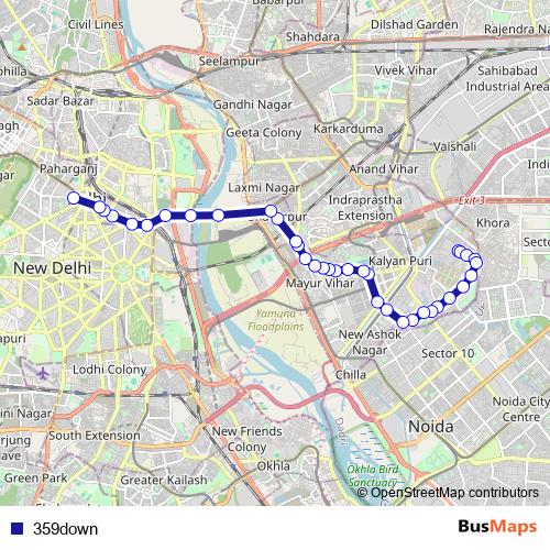 359down bus Line Map