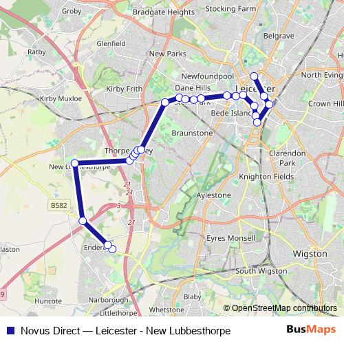 Novus Direct bus Line Map