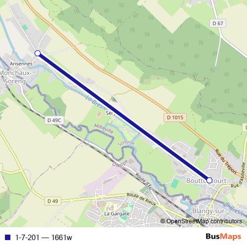1-7-201 bus Line Map