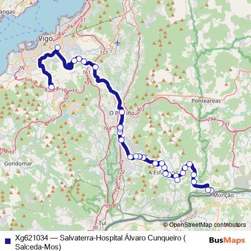 Xg621034 bus Line Map