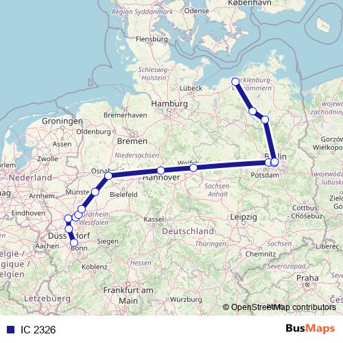 IC 2326 rail Line Map