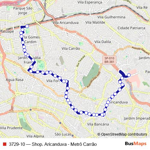 3729-10 bus Line Map