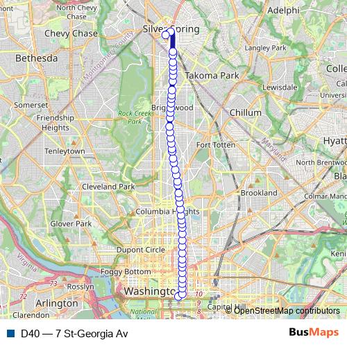 D40 bus Line Map