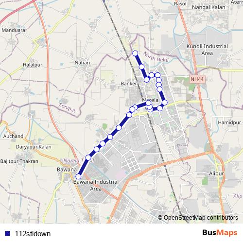 112stldown bus Line Map