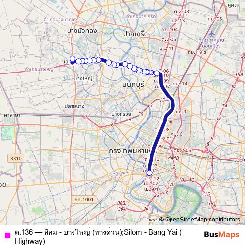 ต.136 bus Line Map