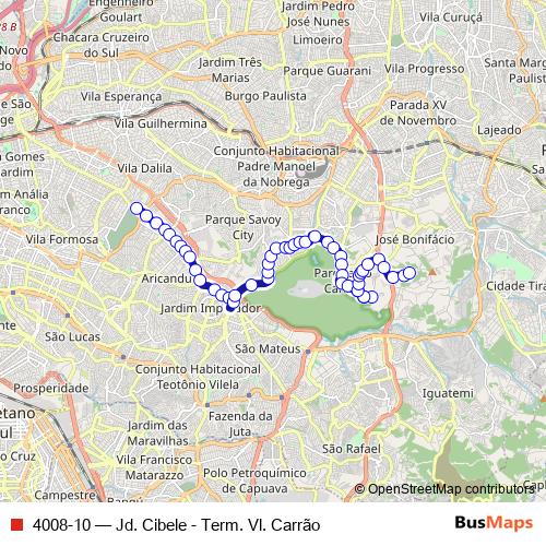 4008-10 bus Line Map