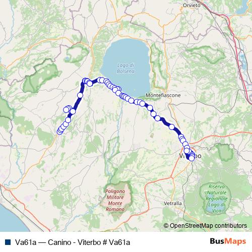Va61a bus Line Map