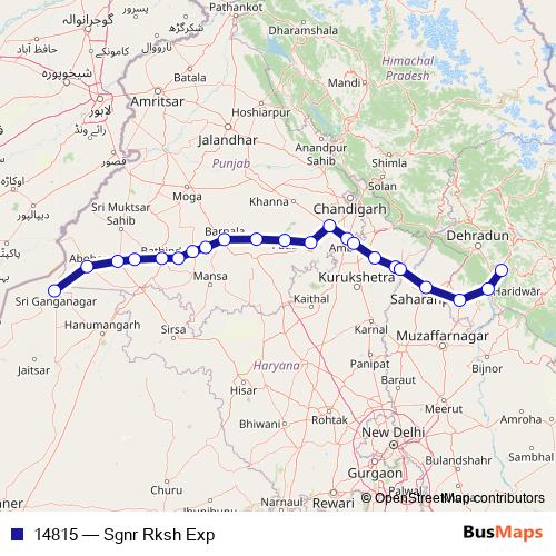 14815 rail Line Map