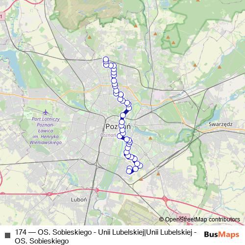 174 bus Line Map