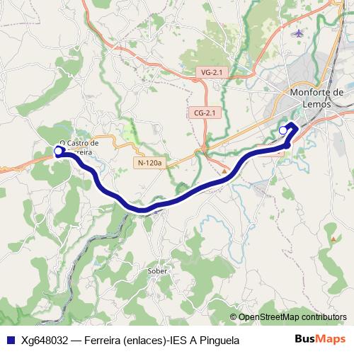 Xg648032 bus Line Map