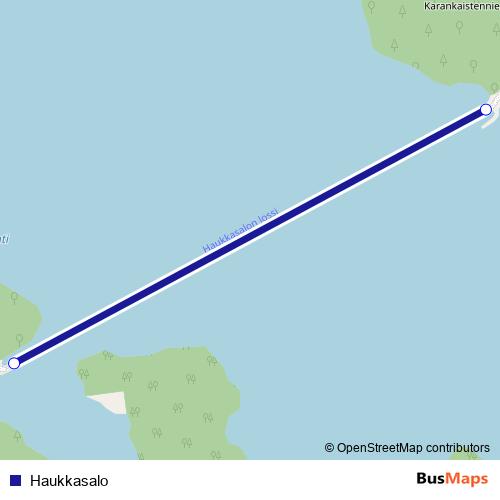 Haukkasalo ferry Line Map