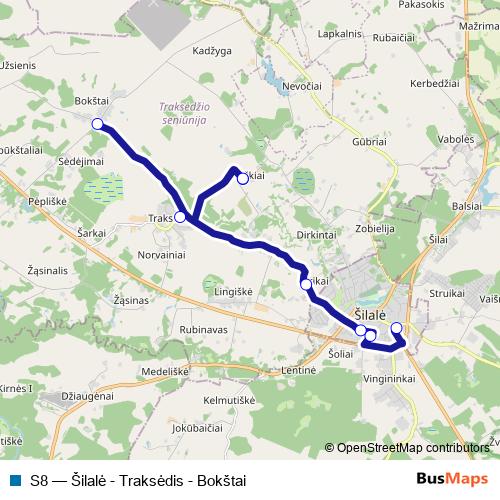 S8 bus Line Map