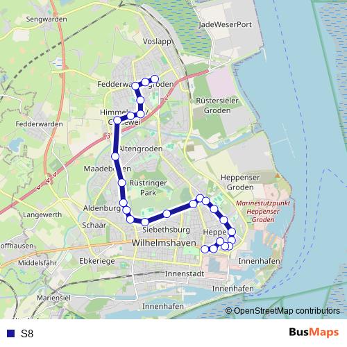 S8 bus Line Map