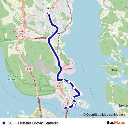 S8 bus Line Map