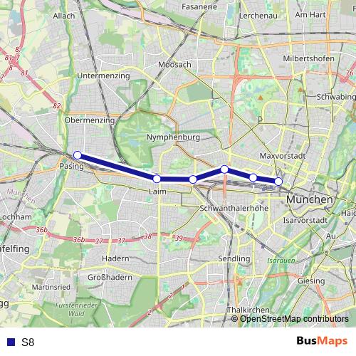 S8 bus Line Map