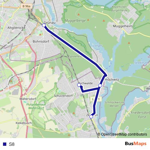 S8 bus Line Map